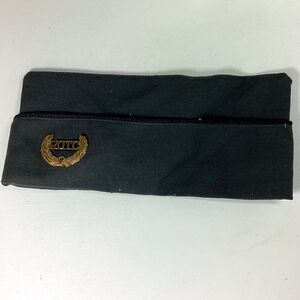 Vtg Military Garrison Dress Hat Cap Blue Wool Uniform Size 7 ROTC US Pins